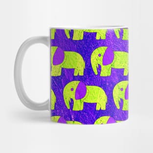 Green purple elephant ecopop Mug
